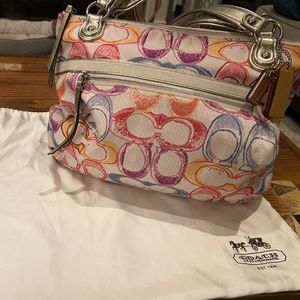 Multicolored coach bag
